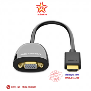 Cáp chuyển đổi HDMI to VGA ( không Audio )chính hãng Ugreen 40253 cao cấp