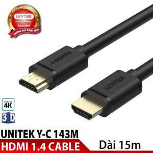 Cáp HDMI  Unitek chính hãng cao cấp (15m) 1.4  Y-C 143M