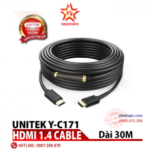 Cáp HDMI  Unitek chính hãng cao cấp (30m) (Y-C 171)