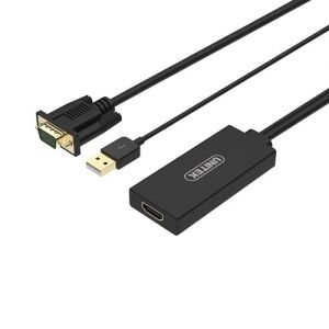 Cáp chuyển đổi VGA + USB to HDMI chính hãng unitek Y-8711