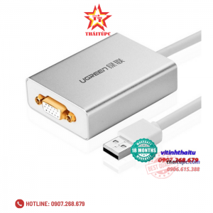 Cable USB 2.0 sang VGA Ugreen 40244