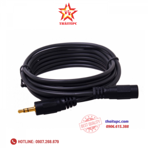 Cáp loa 3.5mm nối dài 5m Dtech DT-6217 chính hãng