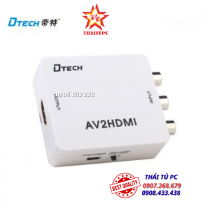 Bộ chuyển đổi AV sang HDMI Dtech DT-6518 chính hãng