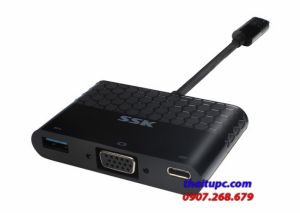 Cáp Usb Type C to VGAVGA/USB3/TypeC SSK SHU C025 (W)
