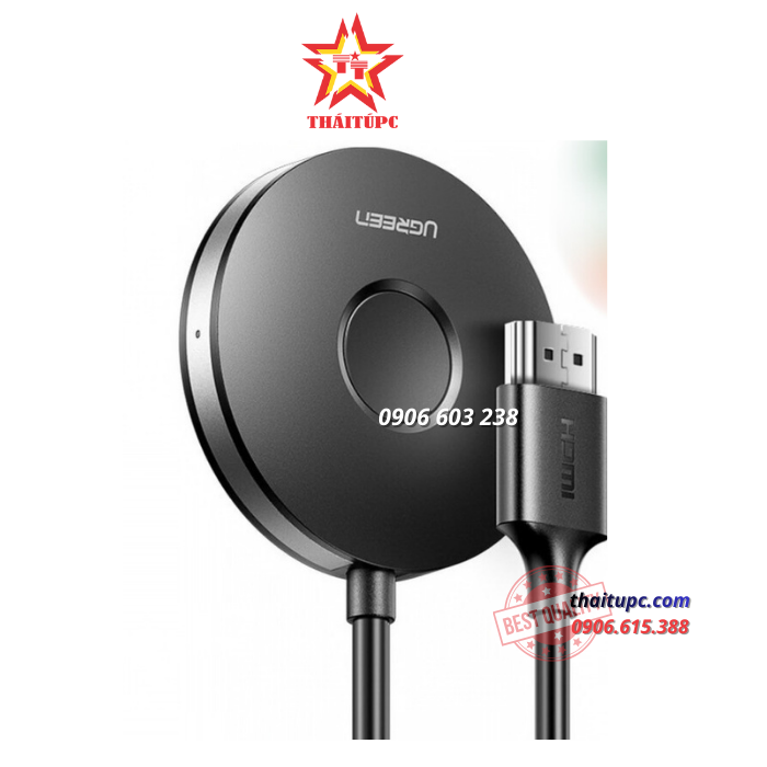 HDMI KHÔNG DÂY CHO ĐIỆN THOẠI, MÁY TÍNH BẢNG ANDROID/IOS RA TIVI UGREEN 10944 WIFI 2.4G/5G 4K@30HZ HDMI KHÔNG DÂY CHO ĐIỆN THOẠI, MÁY TÍNH BẢNG ANDROID/IOS RA TIVI UGREEN 10944 WIFI 2.4G/5G 4K@30HZ