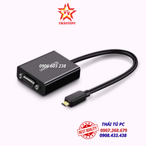 CÁP CHUYỂN ĐỔI MICRO HDMI TO VGA+AUDIO CHÍNH HÃNG UGREEN 40268 MÀU ĐEN