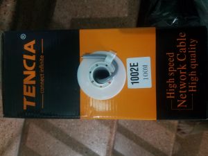 Cáp mạng TENCIA CAT5 UTP – 1002E Chống Nhiễu (Thùng 100m, vỏ xám)