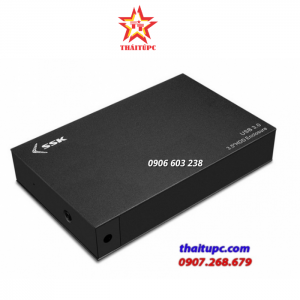 Hộp đựng ổ cứng gắn ngoài HDD Box 3.0 SSK HE G3000 3.5" Sata (Đen)