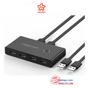 UGREEN 30767 BỘ CHUYỂN MẠCH USB 2.0 GỘP 4 THIẾT BỊ VÀO 2 MÁY TÍNH CAO CẤP US216 20030767